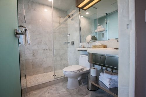 Washroom with shower